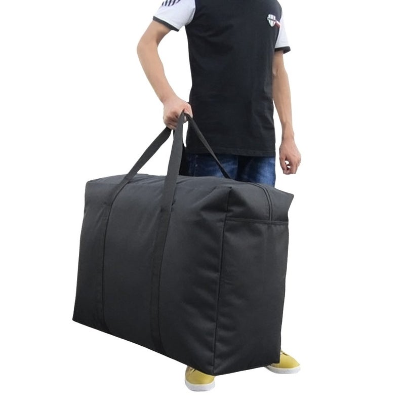 Fakeface Extra Large Over-sized Handy Storage Bag Waterproof Heavy Duty Oxford Travel Luggage Caddy Organizer Quilt Blanket Duvet Reusable Laundry Bag Weekender Duffel Space Saver Storage Bag with Web Handles - Image 2